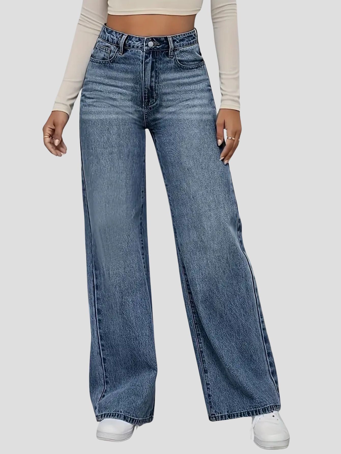 High-Waisted Denim Pants Bubiana