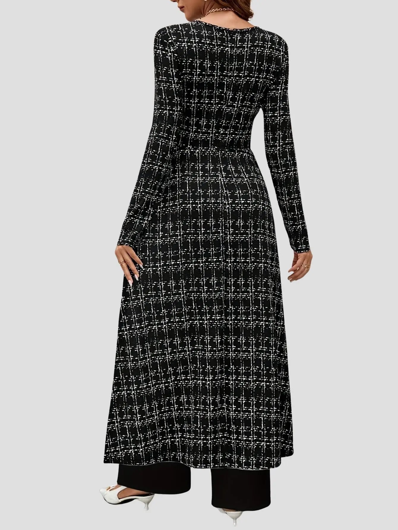 Plaid Jumpsuit Vintage Long Sleeve Bubiana