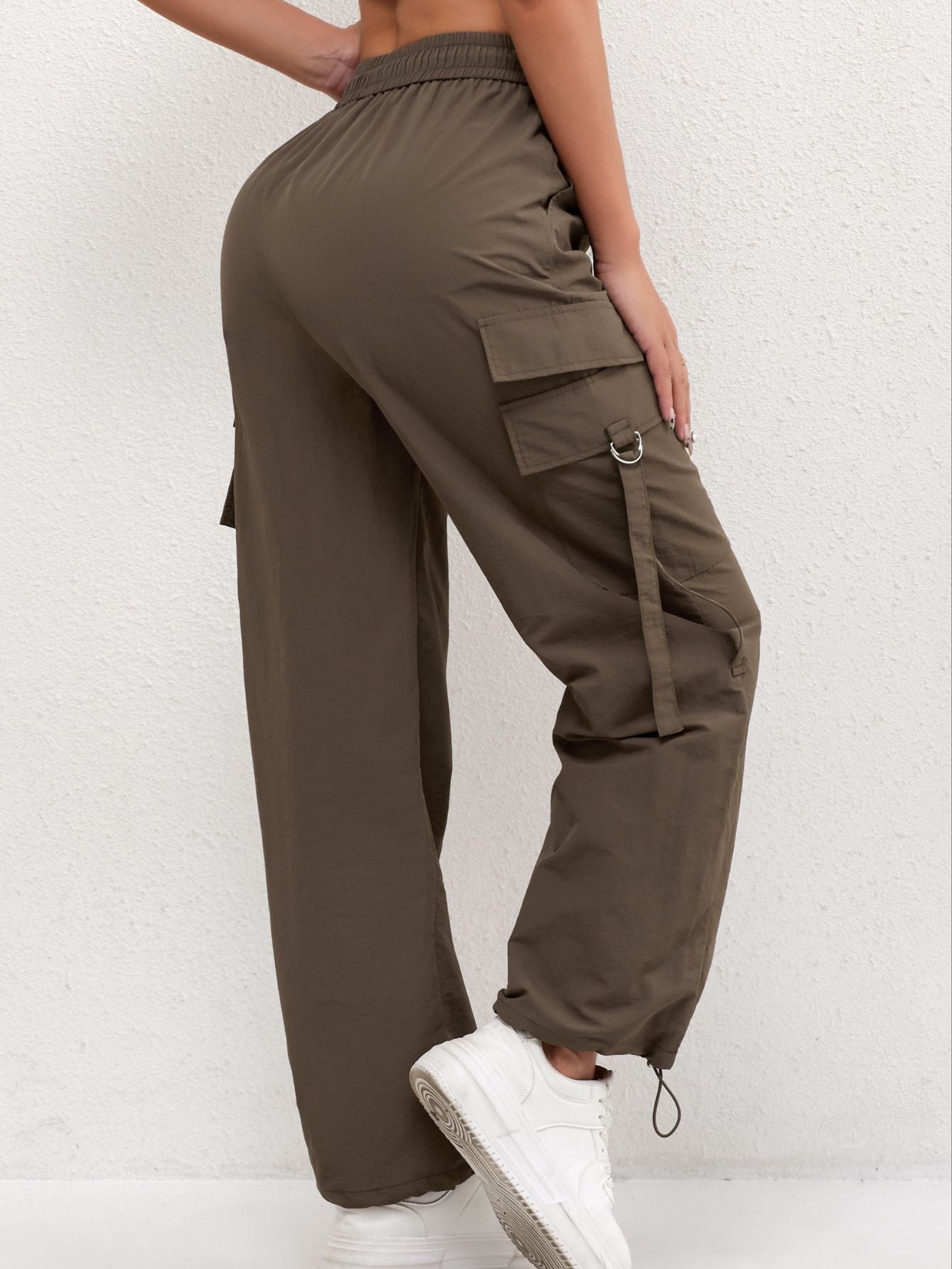 High Waist Cargo Pants Drawstring Bubiana
