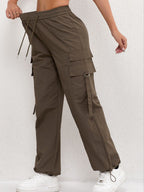 High Waist Cargo Pants Drawstring Bubiana